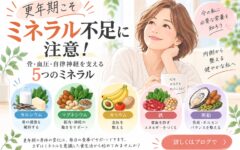 更年期こそミネラル不足に注意！骨・血圧・自律神経を支える5つのミネラル